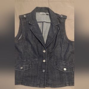 Chico platinum denim vest size 2